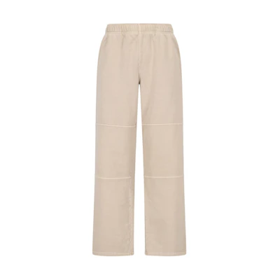 (Women) PRADA SS24 Solid Color Elastic Waist Straight Casual Pants Khaki. 132398-14PB-F0065-S-OOO