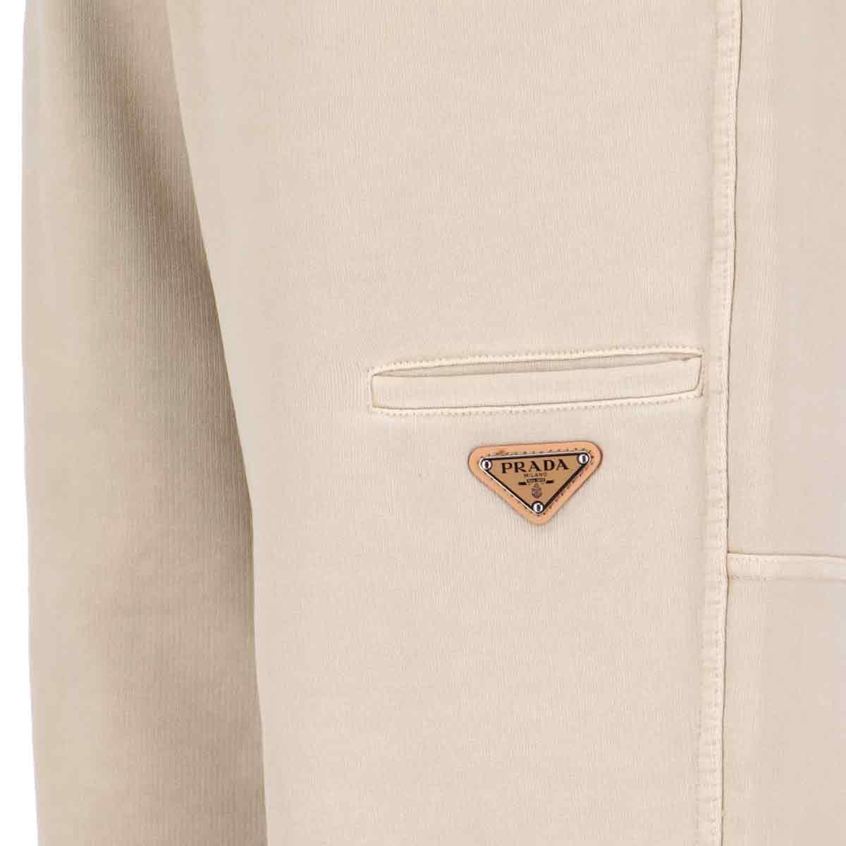 Purchase (W) PRADA SS24 純色彈性腰直筒休閒長褲 卡其色 132398-14PB-F0065-S-OOO