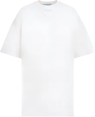 (Women) PRADA SS24 White Logo Crew Neck Short Sleeve T-Shirt. 3558A-12ZB-F0018 Buy (Women) PRADA SS24 White Logo Crew Neck Short Sleeve T-Shirt. 3558A-12ZB-F0018