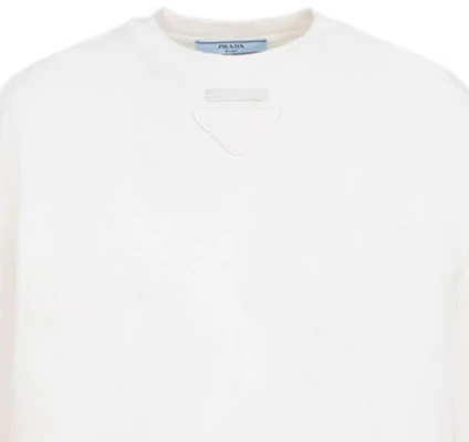 (Women) PRADA SS24 White Logo Crew Neck Short Sleeve T-Shirt. 3558A-12ZB-F0018 Details for (Women) PRADA SS24 White Logo Crew Neck Short Sleeve T-Shirt. 3558A-12ZB-F0018