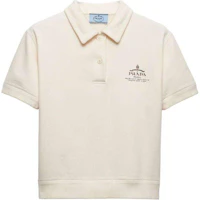 Order (W) PRADA SS24 白色短袖印花徽標羊毛 Polo 襯衫. 135726-15DF-F0018-S-OOO