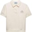 Order (W) PRADA SS24 Polo de Manga Corta de Felpa Blanca con Logo Impreso. 135726-15DF-F0018-S-OOO