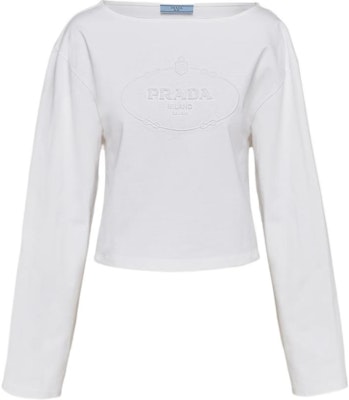 (W) PRADA SS24 白色長袖T恤附Logo印花。 34658-14LQ-F0009-S-OOO Buy (W) PRADA SS24 白色長袖T恤附Logo印花。 34658-14LQ-F0009-S-OOO