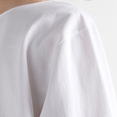 (W) PRADA SS24 白色長袖T恤附Logo印花。 34658-14LQ-F0009-S-OOO Sizing (W) PRADA SS24 白色長袖T恤附Logo印花。 34658-14LQ-F0009-S-OOO