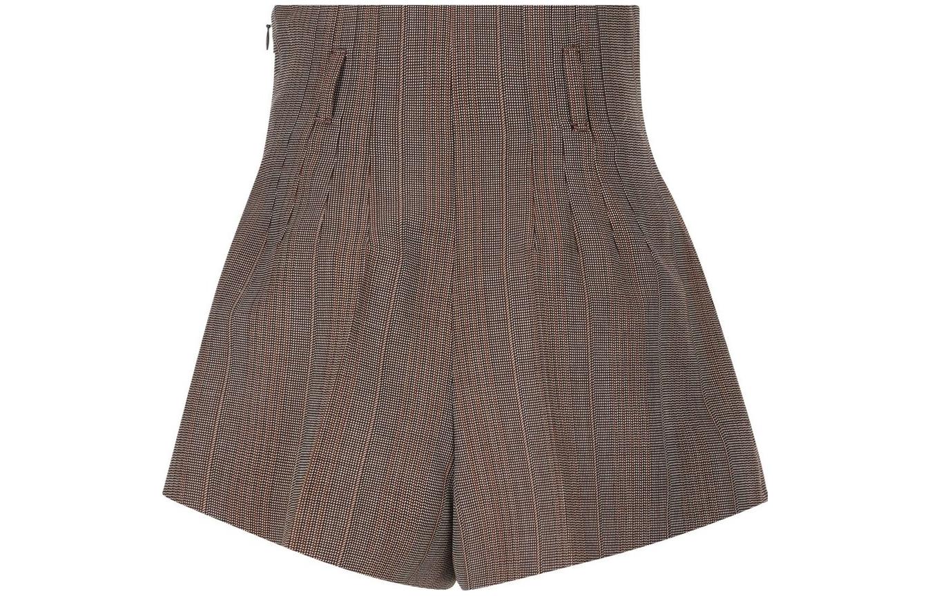 (Women) PRADA SS24 High-Waisted Pleated Flare Casual Shorts Women - Tobacco Color P214I-14XI-F0005 圖 2