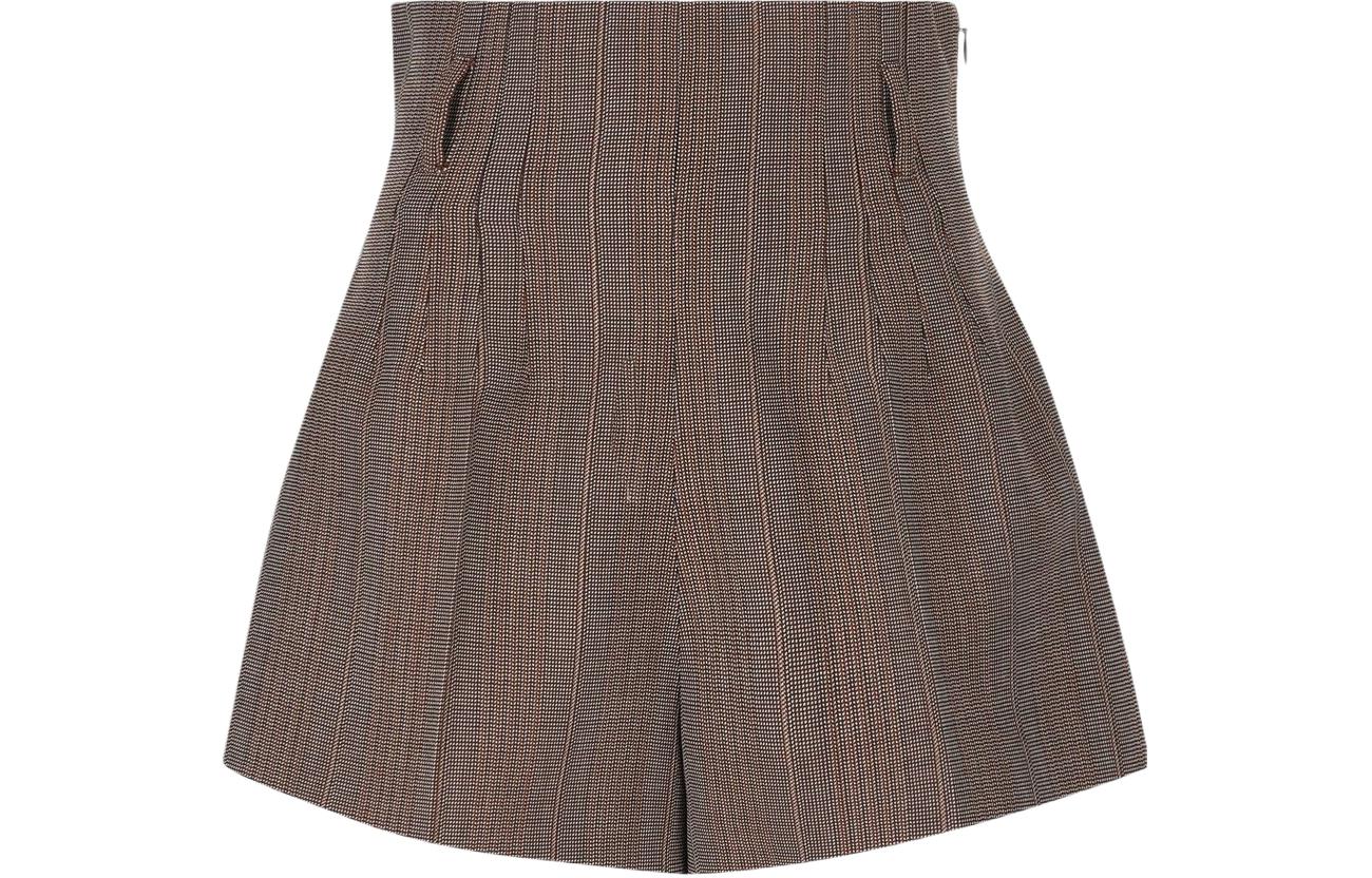 (Women) PRADA SS24 High-Waisted Pleated Flare Casual Shorts Women - Tobacco Color P214I-14XI-F0005 圖 3