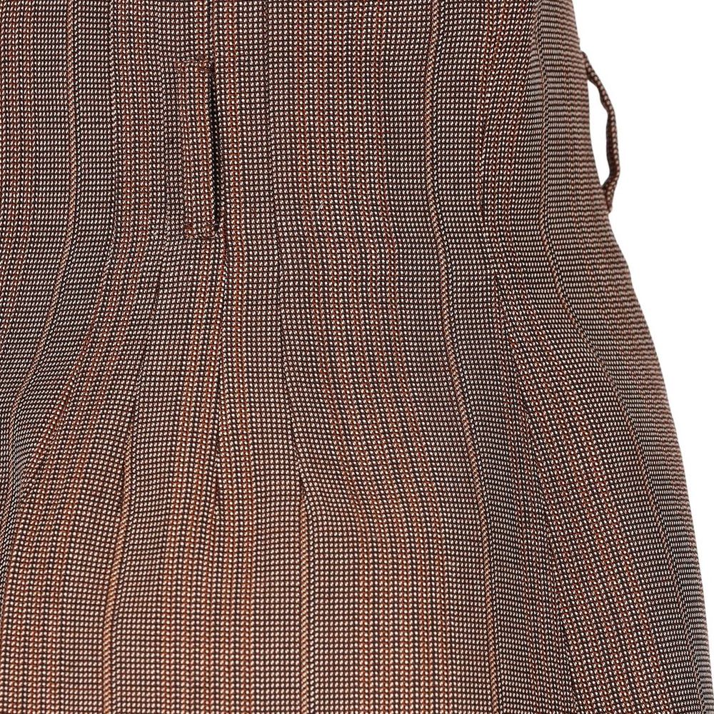 (Women) PRADA SS24 High-Waisted Pleated Flare Casual Shorts Women - Tobacco Color P214I-14XI-F0005 圖 4