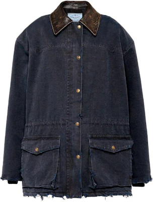 (W) Prada SS24 海軍藍拼接翻領長袖夾克 29X181-145O-F0216-S-OOO Buy (W) Prada SS24 海軍藍拼接翻領長袖夾克 29X181-145O-F0216-S-OOO