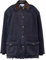 Order (W) Prada SS24 海軍藍拼接翻領長袖夾克 29X181-145O-F0216-S-OOO
