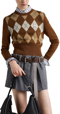 (W) PRADA SS24 條紋百摺鈕扣細節休閒裙 女 灰色 P146KK-15DK-F0308-S-OOO Purchase (W) PRADA SS24 條紋百摺鈕扣細節休閒裙 女 灰色 P146KK-15DK-F0308-S-OOO