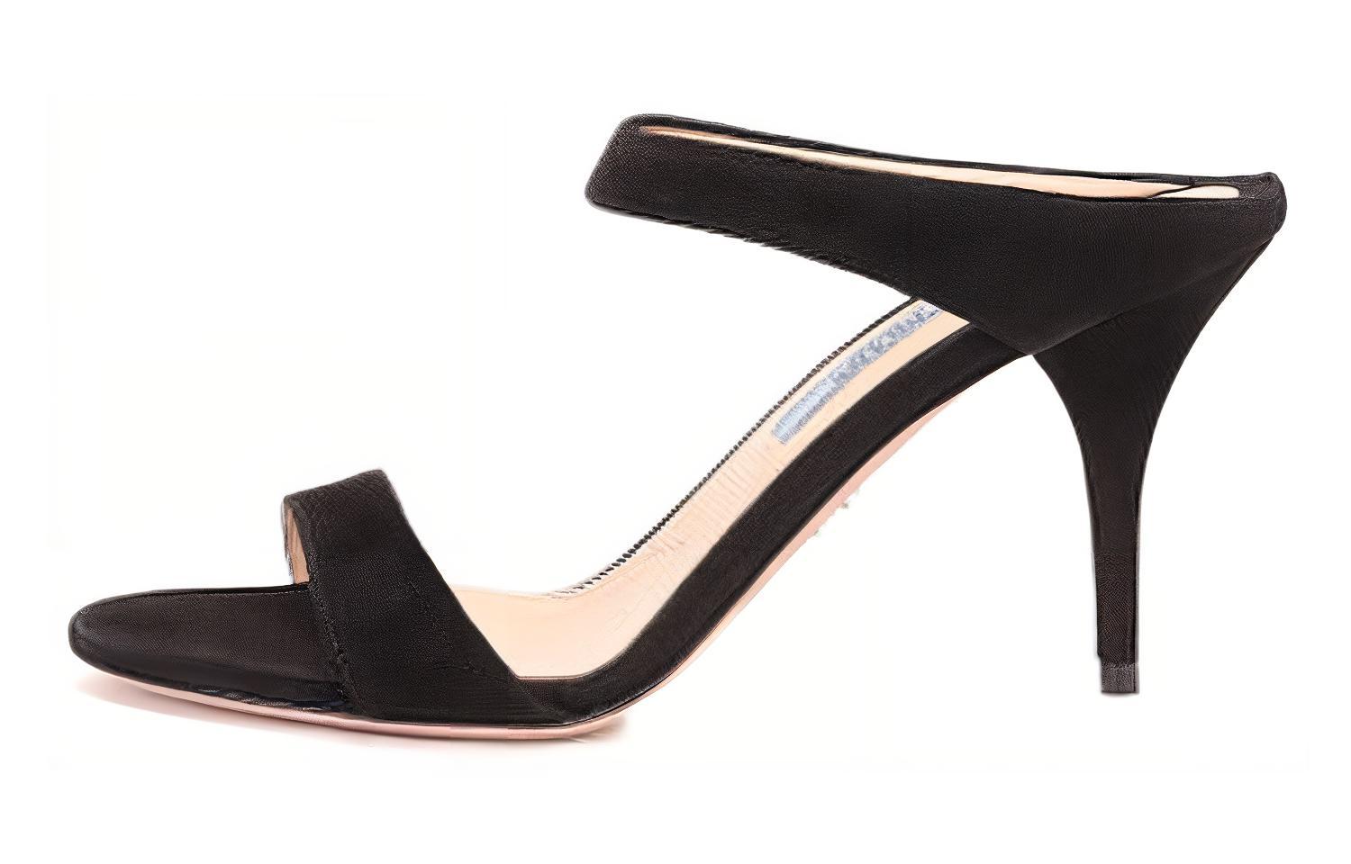 (Women) Prada Stiletto Sandals 'Black Velvet' 1XX480_008_F0002