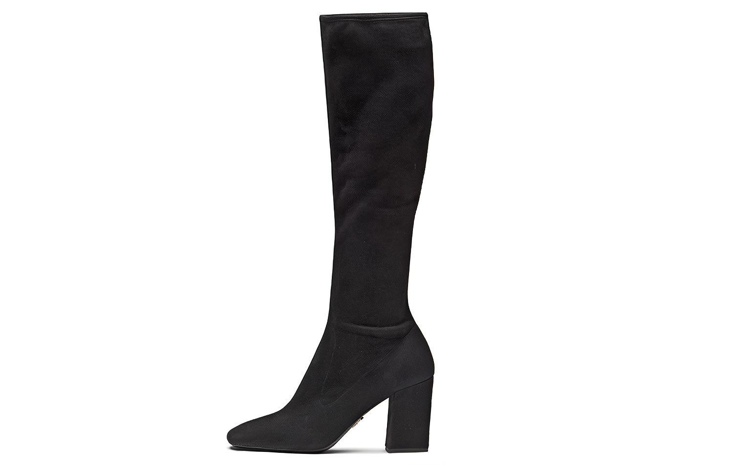 (Women) Prada Stretch Suede Thigh High Boots 'Black' 1W315M_L66_F0002_F_085