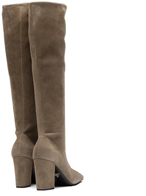 (W) Prada Sepatu Boots Tinggi Beludru 'Coklat' 1W315M_L66_F0193_F_085 Shop (W) Prada Sepatu Boots Tinggi Beludru 'Coklat' 1W315M_L66_F0193_F_085