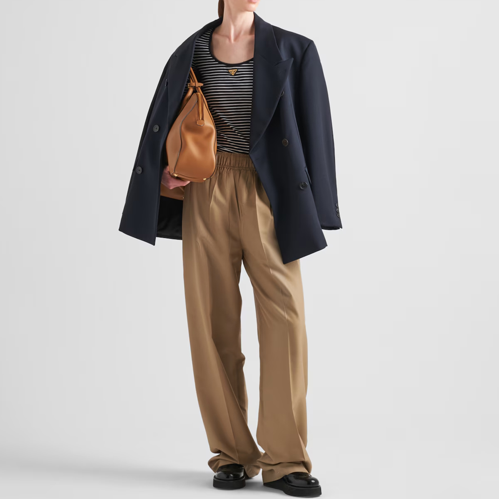 (Women) PRADA Striped Print Slim Fit 3/4 Sleeve T-Shirt Women Black 39577-14O3-F0967-S-OOO 圖 5