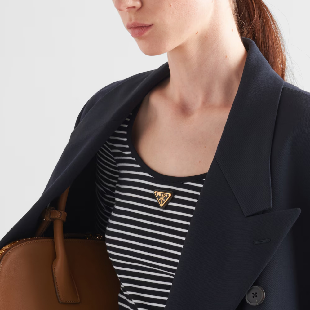 (Women) PRADA Striped Print Slim Fit 3/4 Sleeve T-Shirt Women Black 39577-14O3-F0967-S-OOO 圖 6