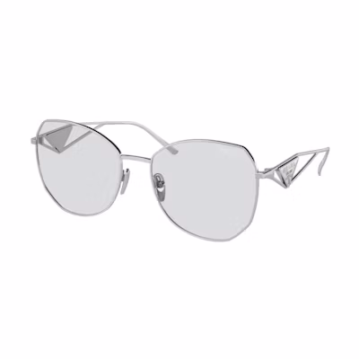 (Women) PRADA Stylish Irregular Silver Sunglasses PR57YS1BC07D