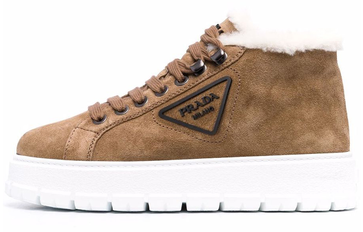 Buy (Women) Prada Suede Lace-Up Ankle Boots 'Velvet Brown' 1T490M_JFT_F_01Y4