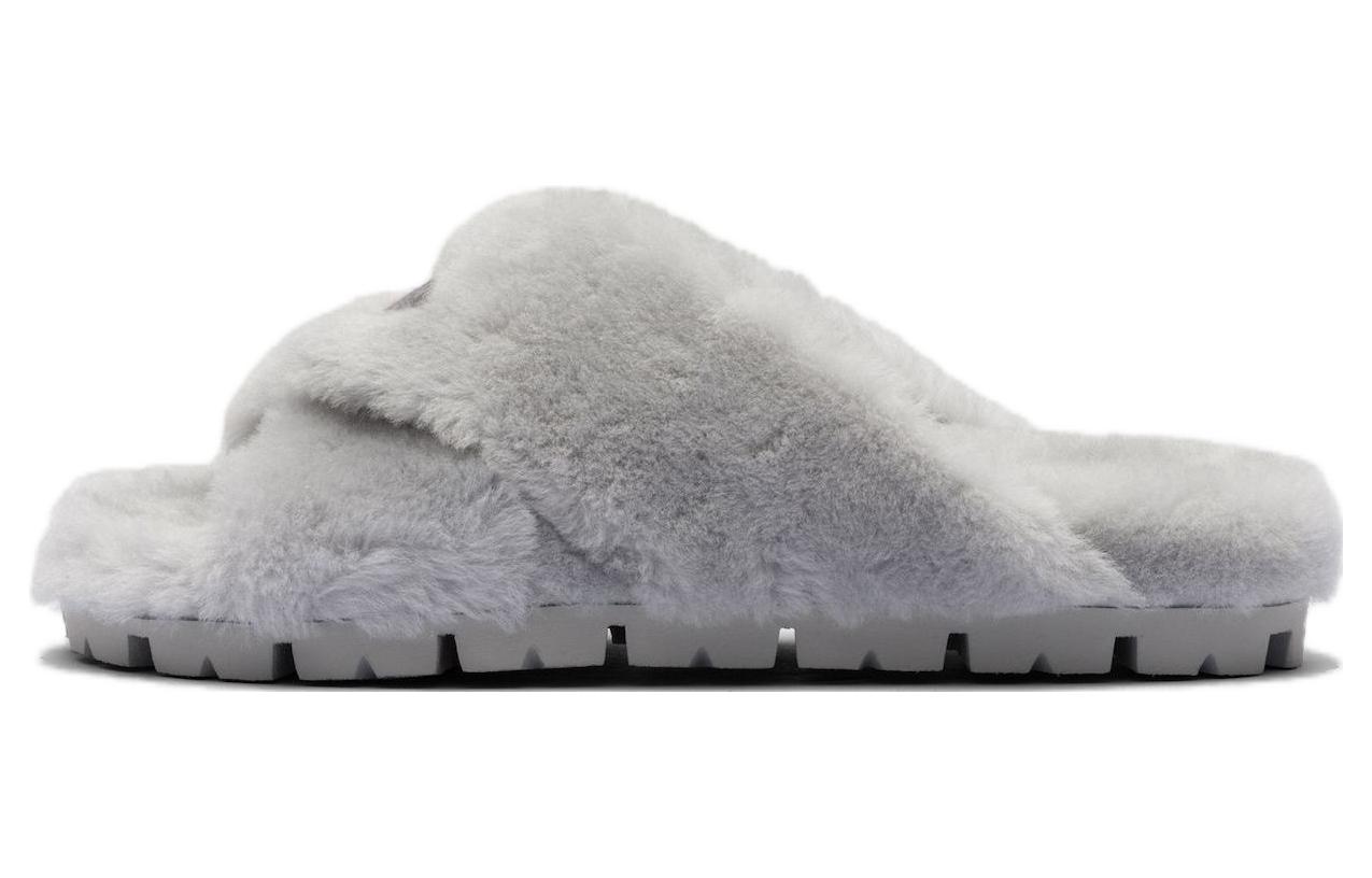 Buy (W) プラダスエードオープントゥスライドサンダル (グレー) 1XX600_173_F0591_F_ZF20