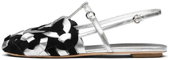 (Women) Prada Suede Woven Sandals 'Silver' 1S207M-3L2T-F0I89-F-A005 (Women) Prada Suede Woven Sandals 'Silver' 1S207M-3L2T-F0I89-F-A005