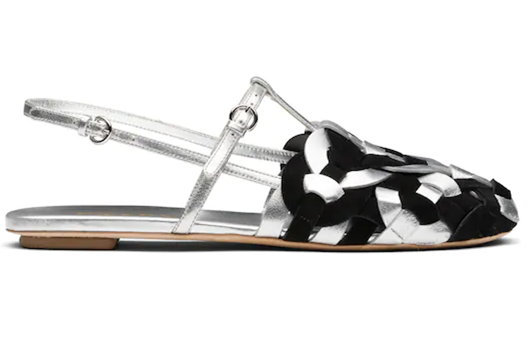 Order (W) Prada Wildleder Geflochtene Sandalen ''Silber'' 1S207M-3L2T-F0I89-F-A005