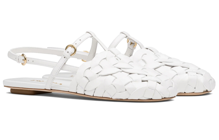 Lookbook (W) Sandales de Sport en Daim Tressé Prada ''Blanc''. 1S207M_038_F0009_F_A005