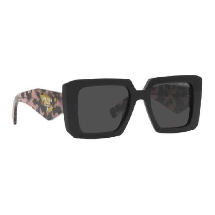 Purchase (W) 프라다 심볼 오버사이즈 블랙 여성용 비정형 선글라스 로고 디테일. POIZON240621648