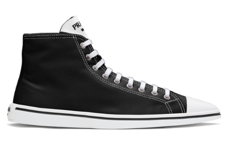 Order PRADA普拉達 Synthesis 透氣輕便 高幫運動 時尚板鞋 女款 黑色