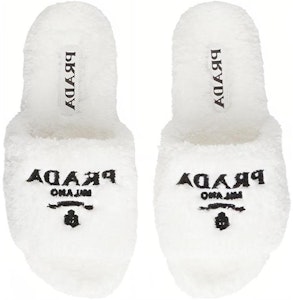 普拉達 毛圈織物時尚拖鞋 女款 白色 Purchase 普拉達 毛圈織物時尚拖鞋 女款 白色