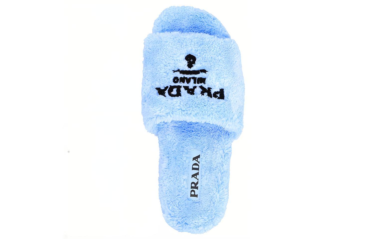 (W) Prada Toweling Logo Slippers 'Light Blue' 圖 4