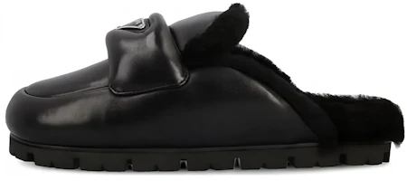 (Women) Prada Triangle 'Fashion Comfort Mule' Slides 'Black' 1S084N_A3B_F0002 (Women) Prada Triangle 'Fashion Comfort Mule' Slides 'Black' 1S084N_A3B_F0002
