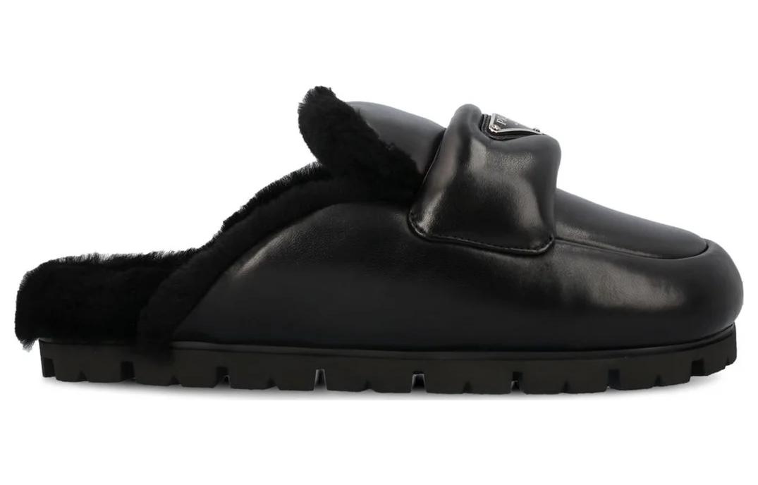Order (W) Prada Triangle Sabot Comfort Moda ''Black'' 1S084N_A3B_F0002