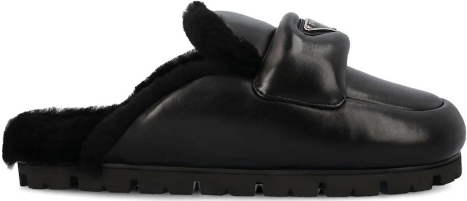 (W) Prada Triangle 'Fashion Comfort Mule' Slide Hitam 1S084N_A3B_F0002 Order (W) Prada Triangle 'Fashion Comfort Mule' Slide Hitam 1S084N_A3B_F0002
