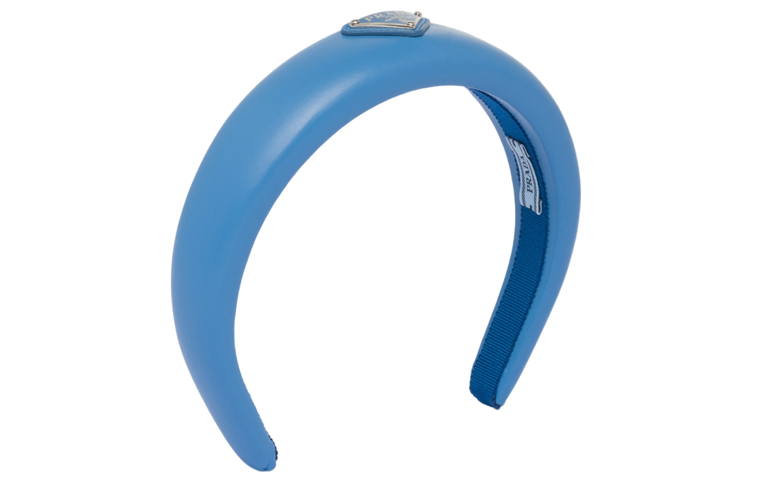 (Women) PRADA Triangle Logo Headband  Blue 1IH019-2DYI-F0V98