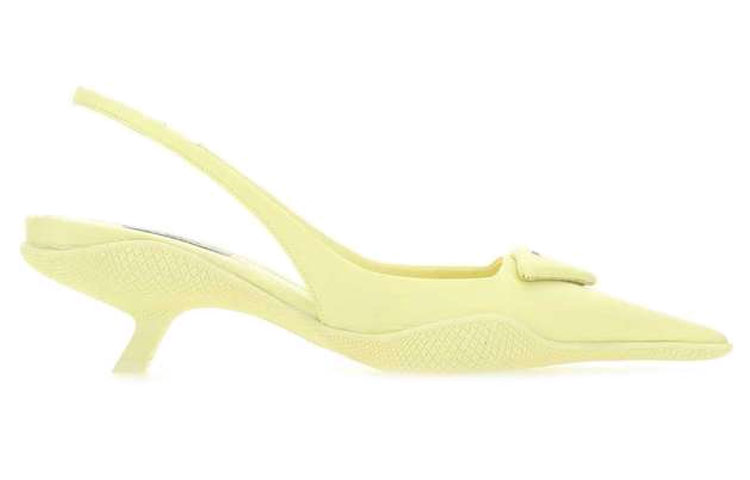 (W) Prada Triangle Open-Heel 'Lime Yellow' 圖 2