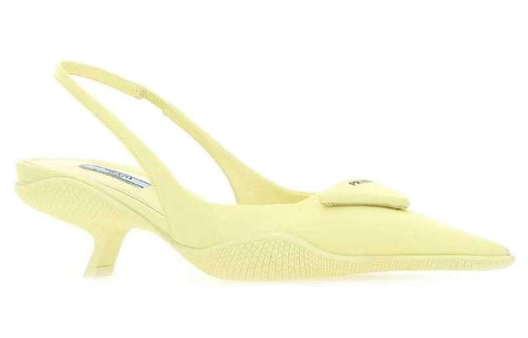 (W) Prada Triangle Open-Heel 'Lime Yellow' 圖 3