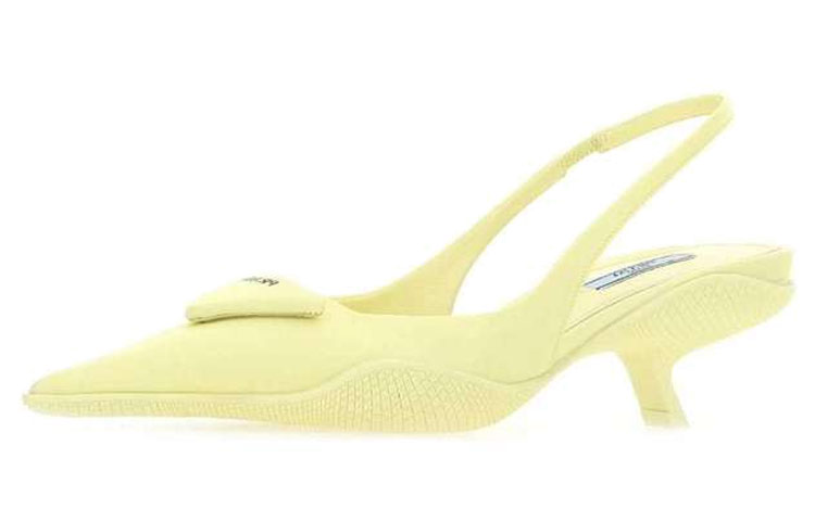 (W) Prada Triangle Open-Heel 'Lime Yellow' 圖 4