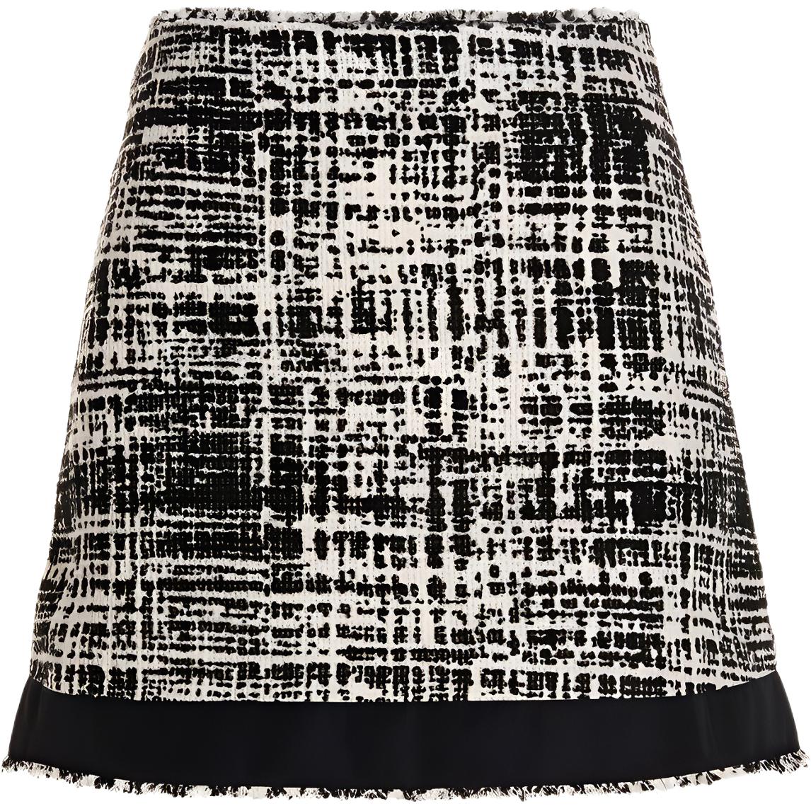 (Women) PRADA Tweed Knit Mini Skirt  Black P164T-10FV-F0A72-S-221