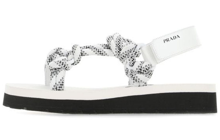 (W) Prada Velcro 'Simple Casual Open-Toe Sandal White'