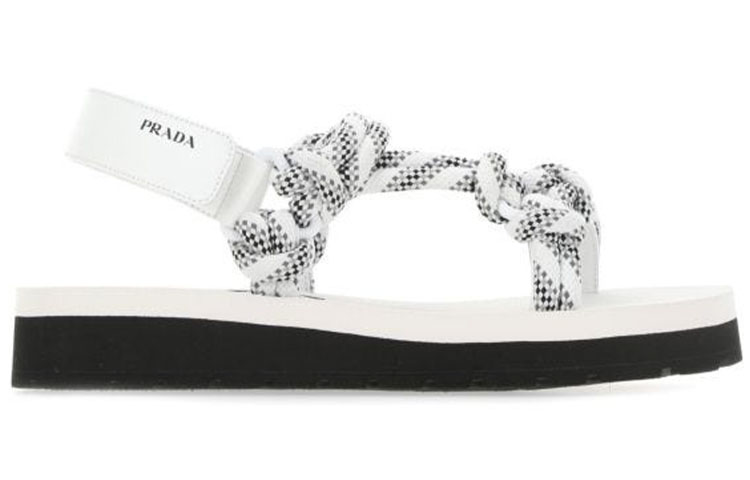(W) Prada Velcro 'Simple Casual Open-Toe Sandal White' 圖 2