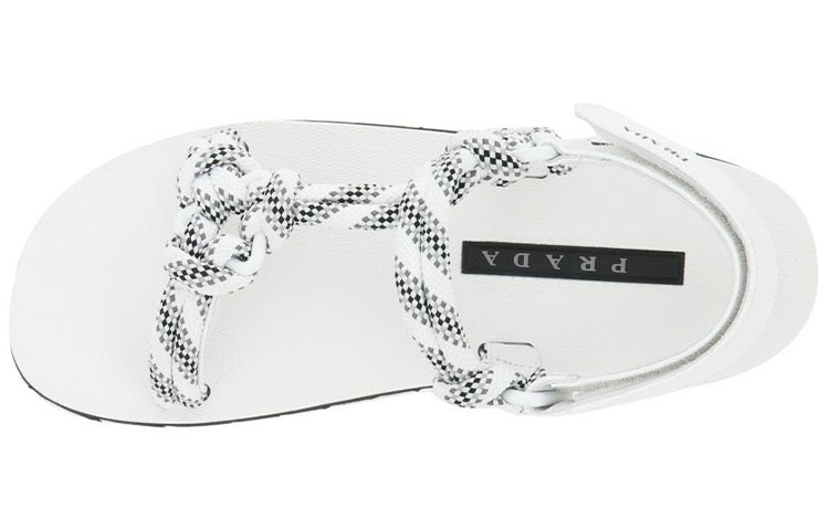 (W) Prada Velcro 'Simple Casual Open-Toe Sandal White' 圖 4