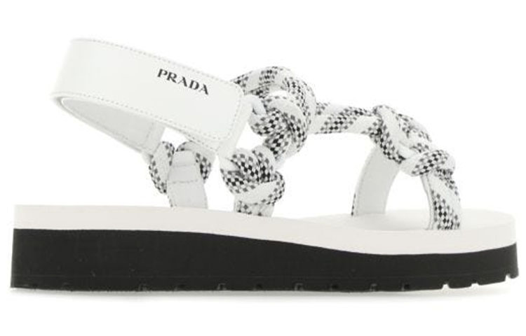 (W) Prada Velcro 'Simple Casual Open-Toe Sandal White' 圖 5