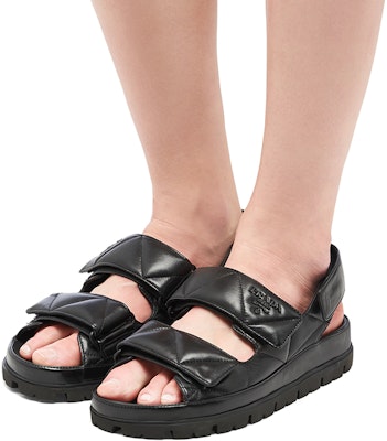 (W) Sandal Prada Kulit Nappa Berlapis 'Hitam' 1X721M_038_F0002_F_020 Purchase (W) Sandal Prada Kulit Nappa Berlapis 'Hitam' 1X721M_038_F0002_F_020