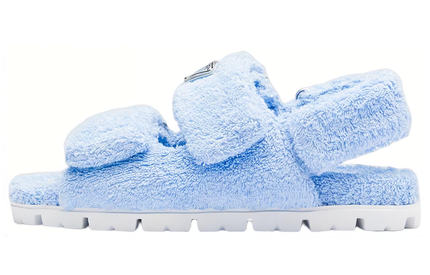 (Women) Prada Velcro Flat Sandals 'Blue Towel' 1X737M_H39_F0076_F_D020