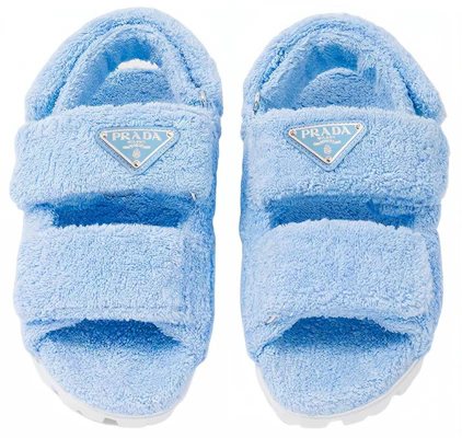 (Women) Prada Velcro Flat Sandals 'Blue Towel' 1X737M_H39_F0076_F_D020 Lookbook (Women) Prada Velcro Flat Sandals 'Blue Towel' 1X737M_H39_F0076_F_D020