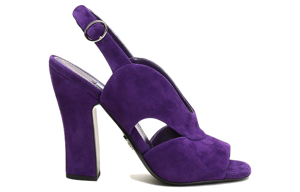 (W) Prada Velvet 'Simplified Fashion Purple Sandal' 圖 2