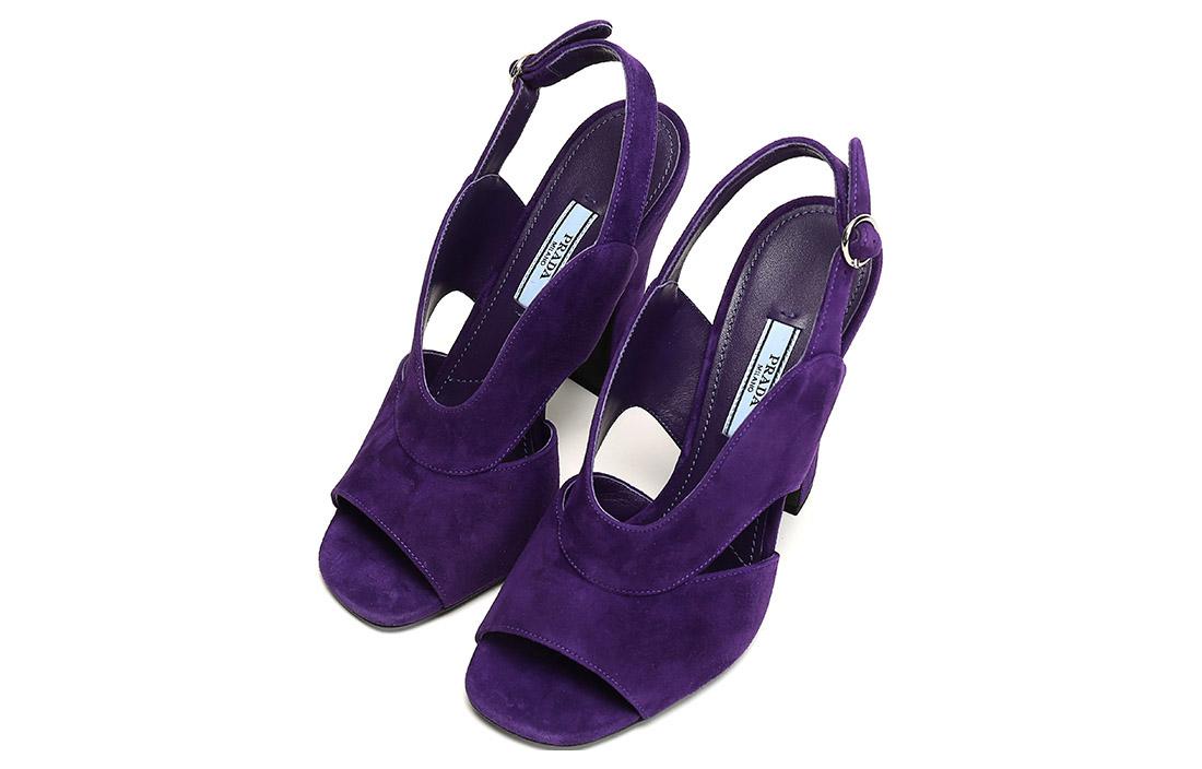 (W) Prada Velvet 'Simplified Fashion Purple Sandal' 圖 3