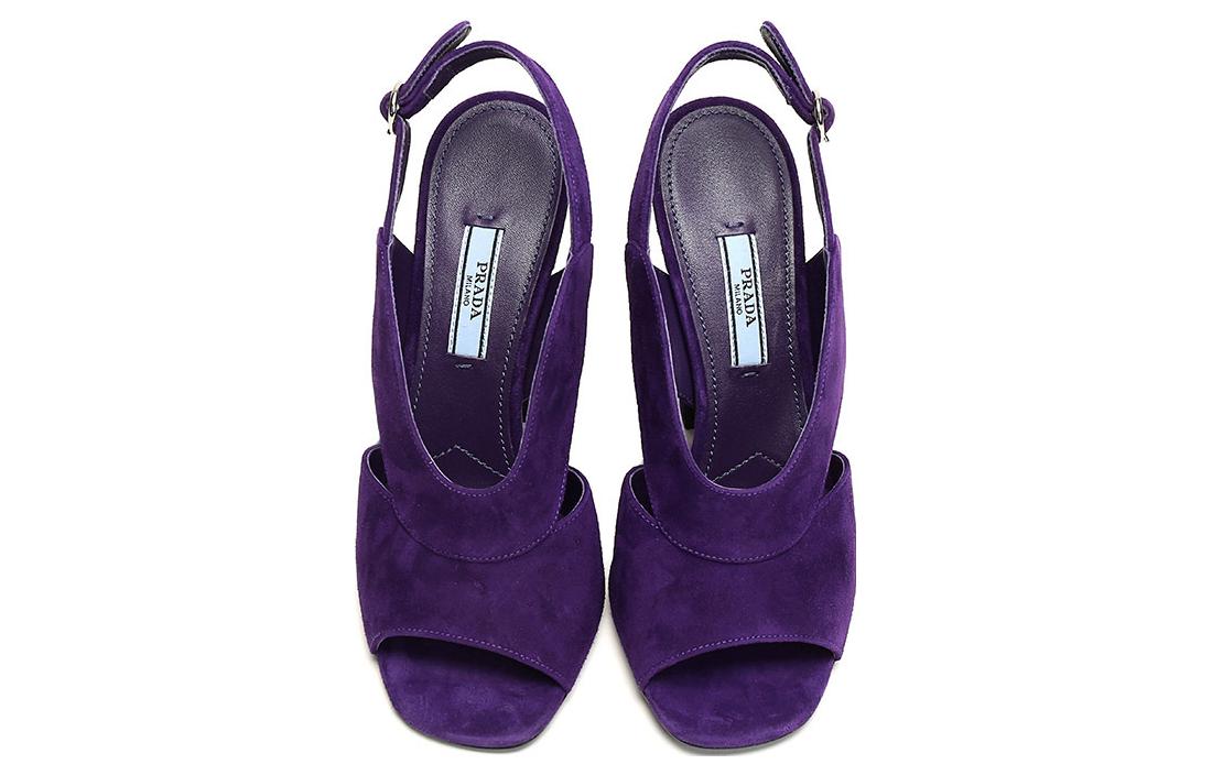 (W) Prada Velvet 'Simplified Fashion Purple Sandal' 圖 4