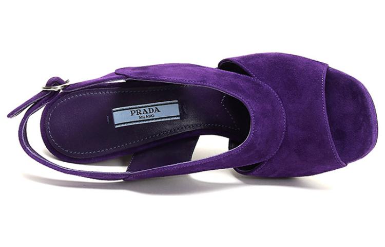 (W) Prada Velvet 'Simplified Fashion Purple Sandal' 圖 5
