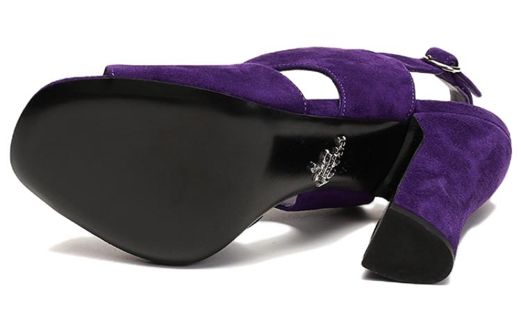 (W) Prada Velvet 'Simplified Fashion Purple Sandal' 圖 6