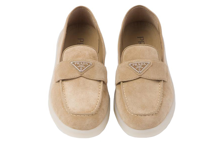 (W) Prada Velvet Round-Toe 'Beige' 圖 3